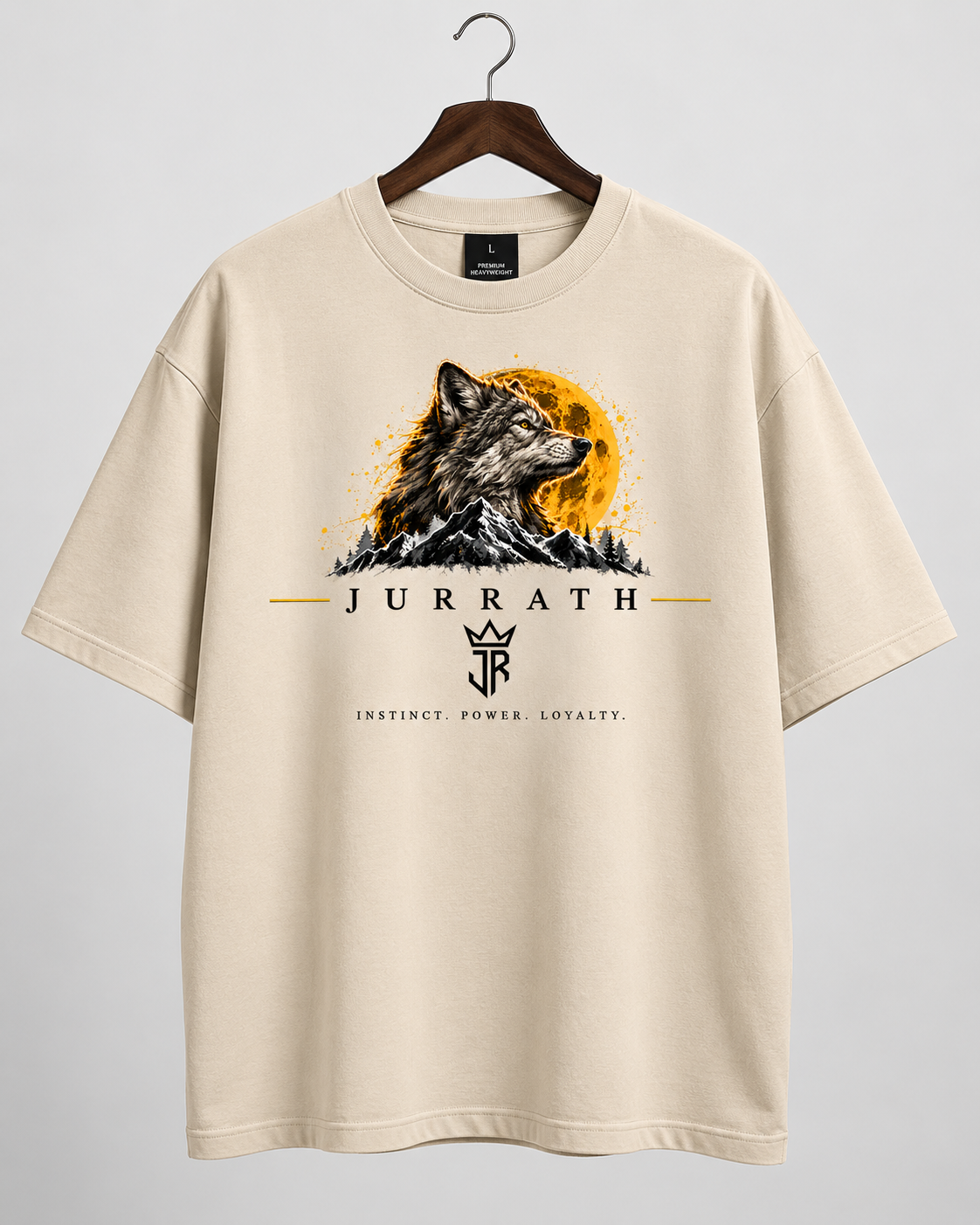 WOLF INSTINCT Oversized Graphic T-Shirt – 220 GSM