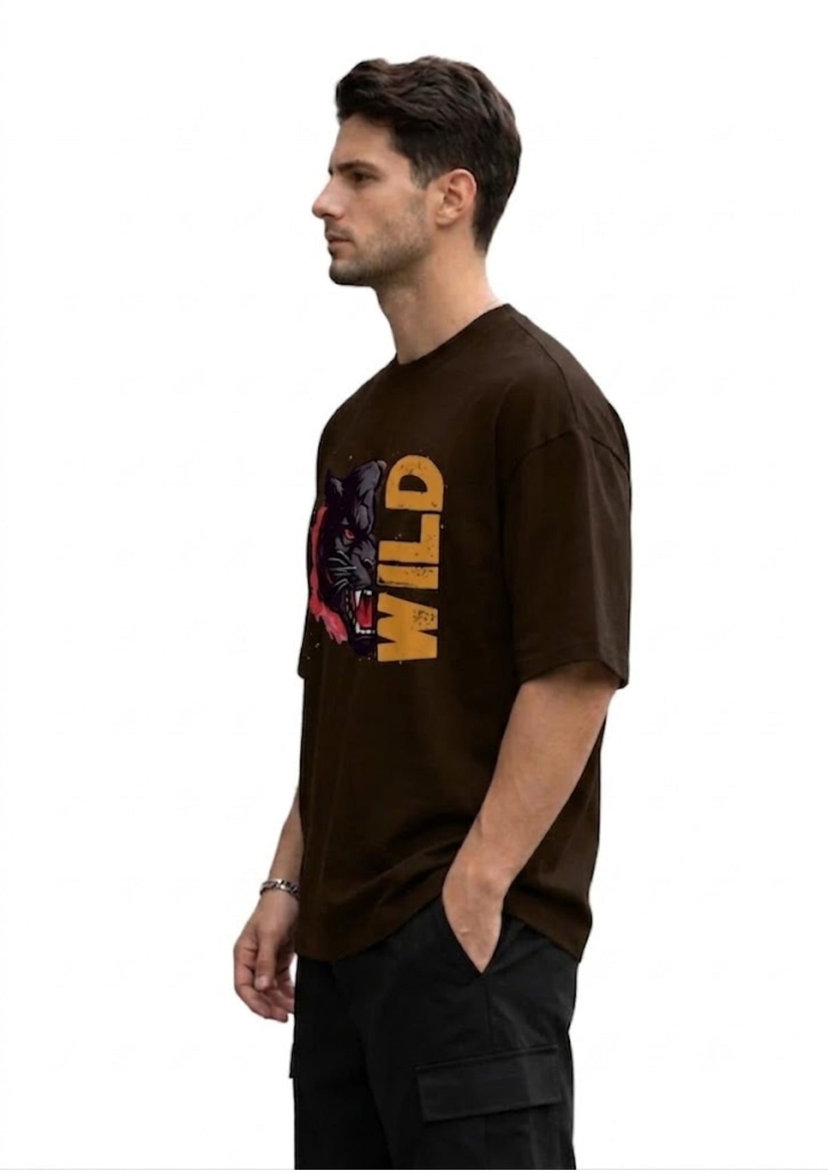 WILD PANTHER Oversized Graphic T-Shirt